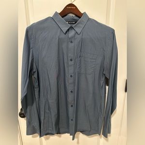 Travis Mathew Striped Button Down - Blue/Gray Size Large (L)